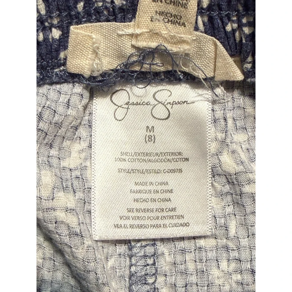 Jessica Simpson Floral Shorts Girls Size M (8) Blue Kids Ruffle Cotton Excellent